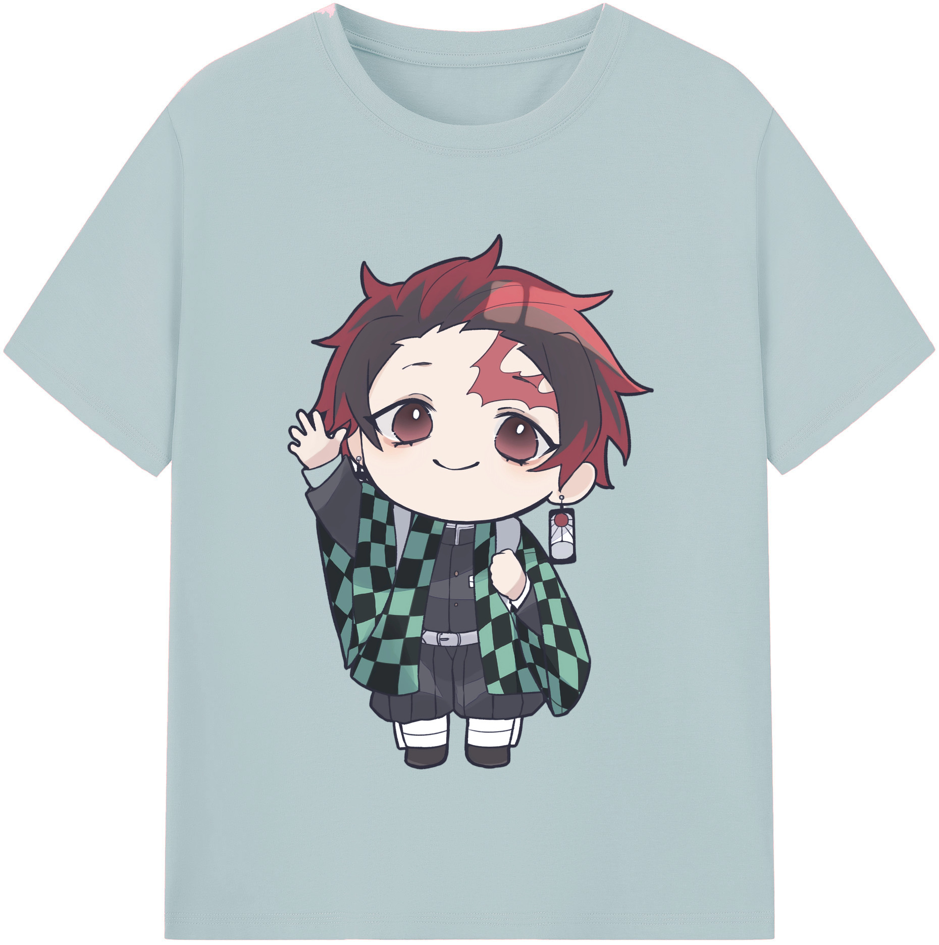 （画像用） 鬼滅の刃 竈門 炭治郎／かまど たんじろう Kamado Tanjirou 綿100％半袖Tシャツ（フロントプリント）